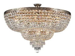 Maytoni Plafón^Palace Plafón Semi Empotrado Antiguo y Cristal, 14 Luces, E27 Dorado