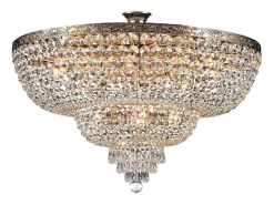 Maytoni Plafón^Palace Plafón Semi Empotrado Antiguo y Cristal, 14 Luces, E27 Dorado