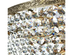 Maytoni Plafón^Palace Plafón Semi Empotrado Oro Antiguo & Cristal, 18 Luces, E27 Dorado