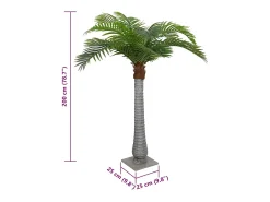 Planta Artificial^Palmera artificial 15 hojas 200 cm Verde