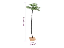 Online vidaxl Palmera artificial con 252 LED blanco cálido 400 cm Verde