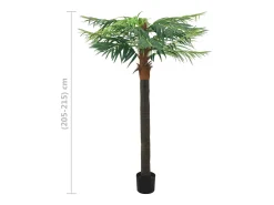 Planta Artificial^Palmera Fénix Artificial con Maceta 215 cm Verde