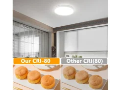 NETTLIFE Plafón^Panel LED de techo , iluminación plana IP44, resistente a salpicaduras, frío, 15 W Blanco