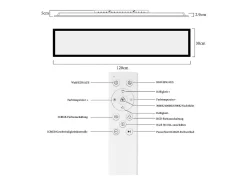 Panel LED NETTLIFE 120 x 30 cm regulable, largo, RGB, cambio de color, con mando a distancia, 39 W, negro