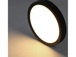 Discount NETTLIFE Panel LED , lámpara de techo redonda negra plana, iluminación de techo IP44 LED blanco neutro Negro