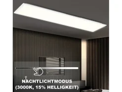 Panel LED NETTLIFE 100x25, luz de techo regulable, largo, retroiluminación RGB, cambio de color, 24 W, oficina, blanco cálido, blanco neutro