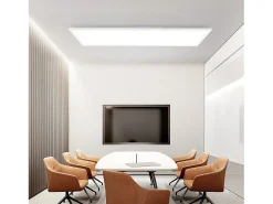 NETTLIFE Plafón^Panel LED 120x30, luz de techo regulable, largo, retroiluminación RGB, cambio de color plana con control remoto, 36 W Blanco