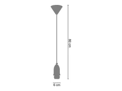 TOSEL Lámpara Suspendida^Pantalla ,madera,natural,A80xD6xP6cm Color natural claro