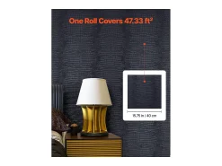 Outlet Papel Pintado Adhesivo de Pared SucceBuy, 40 cm x 10 m, Rollo Papel Pintado Autoadhesivo Vinilo, Motivo Textura Agrietada Negra, para Revestimiento de Pared Negro