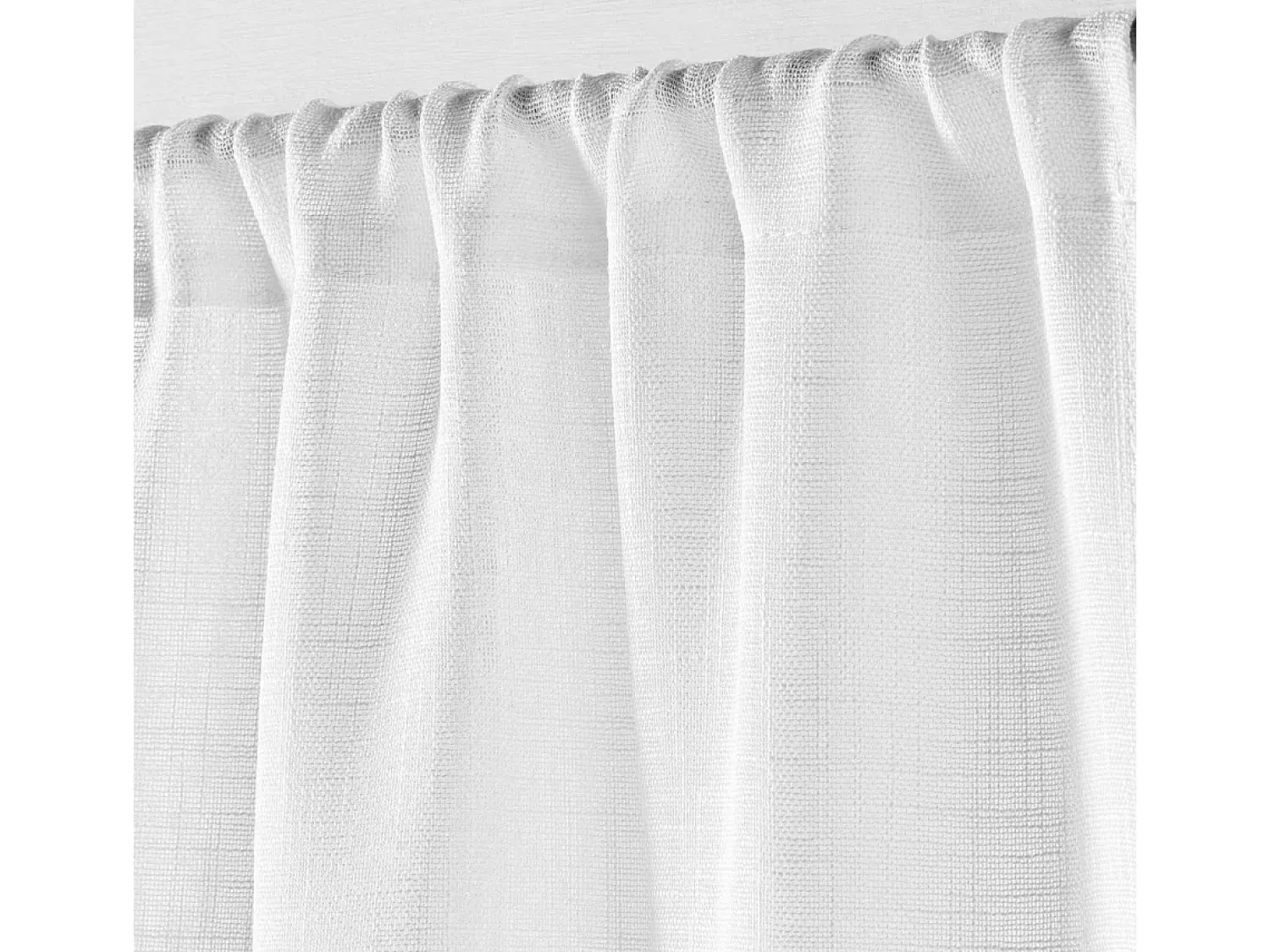 Clearance Douceur d'intérieur Par de Cortinas Haltona Blancas Efecto Lino Tejidas Blanco