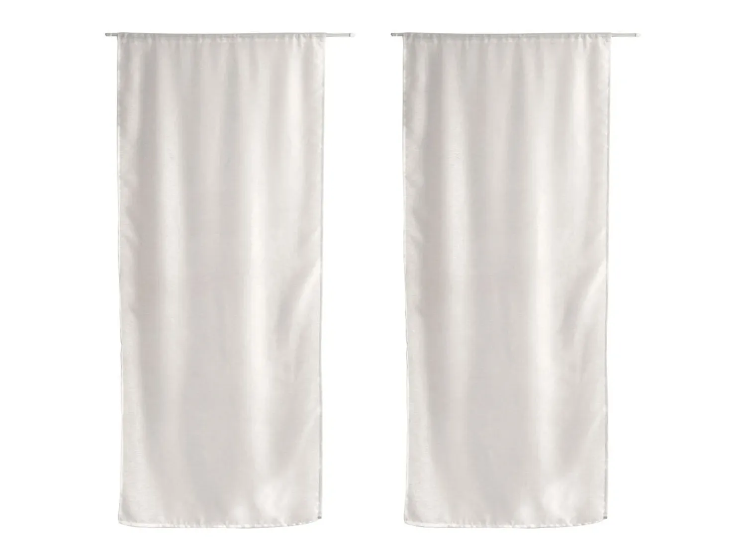 DECOSTAR Ropa De Casa^Par de cortinas rectas pequeñas con acabado de varilla pasante Blanco