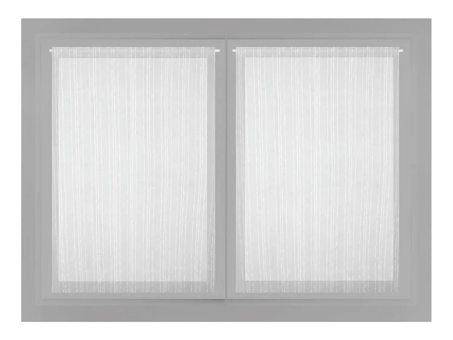 Sale Soleil d'ocre Par de Visillo para ventana 60x90 cm MAELIS Blanco
