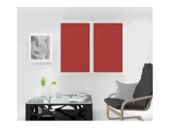Soleil d'ocre Ropa De Casa^Par de visillos para ventana 70x120 cm DOLLY Rojo