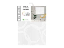 Soleil d'ocre Ropa De Casa^Par de visillos para ventana 60x90 cm CIRCLE, por Blanco