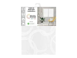 Soleil d'ocre Ropa De Casa^Par de visillos para ventana 60x90 cm CIRCLE, por Blanco