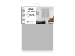 Best Soleil d'ocre Par de visillos para ventana 45x160 cm DOLLY gris claro, por Blanco