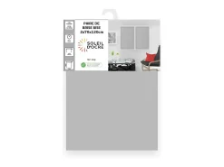 Soleil d'ocre Ropa De Casa^Par de visillos para ventana 70x120 cm DOLLY claro, por Gris
