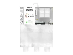 Soleil d'ocre Ropa De Casa^Par de visillos para ventana 45x90 cm LOUIS, por Blanco