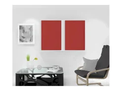 Soleil d'ocre Ropa De Casa^Par de visillos para ventana 60x90 cm DOLLY Rojo