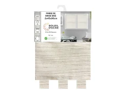Soleil d'ocre Ropa De Casa^Par de visillos para ventana 45x90 cm LINA, por Beige