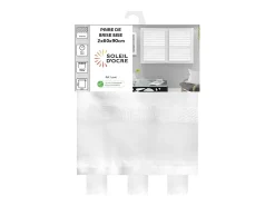 Soleil d'ocre Ropa De Casa^Par de visillos para ventana 60x90 cm LOUIS, por Blanco