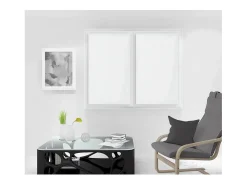 Soleil d'ocre Ropa De Casa^Par de visillos 60x120 cm NOEMIE , por Blanco
