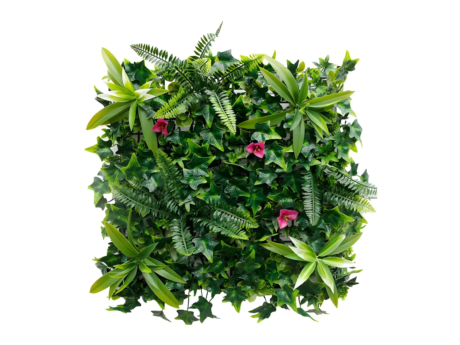 Vente-unique Panel Plantas Artificiales^Pared vegetal sintética , protección anti-UV, pack de 3m², IKAZ Verde