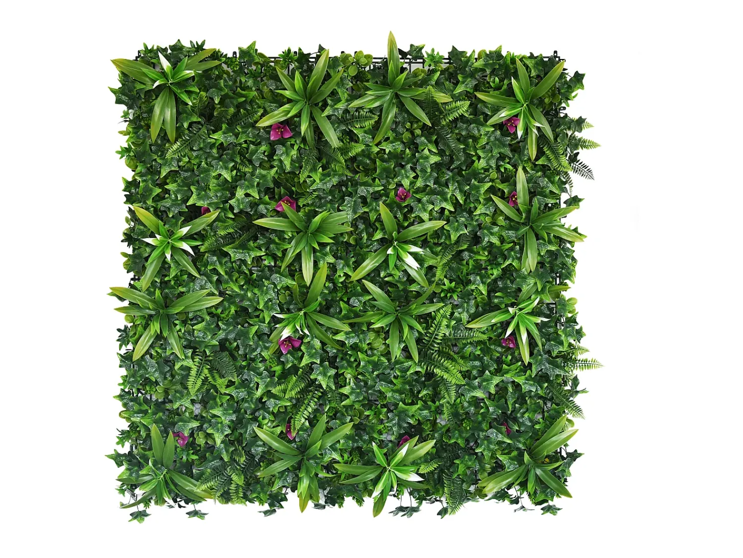 Vente-unique Panel Plantas Artificiales^Pared vegetal sintética , protección anti-UV, pack de 3m², IKAZ Verde