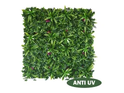Vente-unique Panel Plantas Artificiales^Pared vegetal sintética , protección anti-UV, pack de 3m², IKAZ Verde
