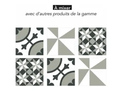 Draeger Sticker^Pegatinas de azulejos 15 X 15 cm - Estrellas geométricas Gris