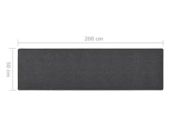 Garden Furniture Pelle Alfombra de pasillo 50x200 cm Gris antracita