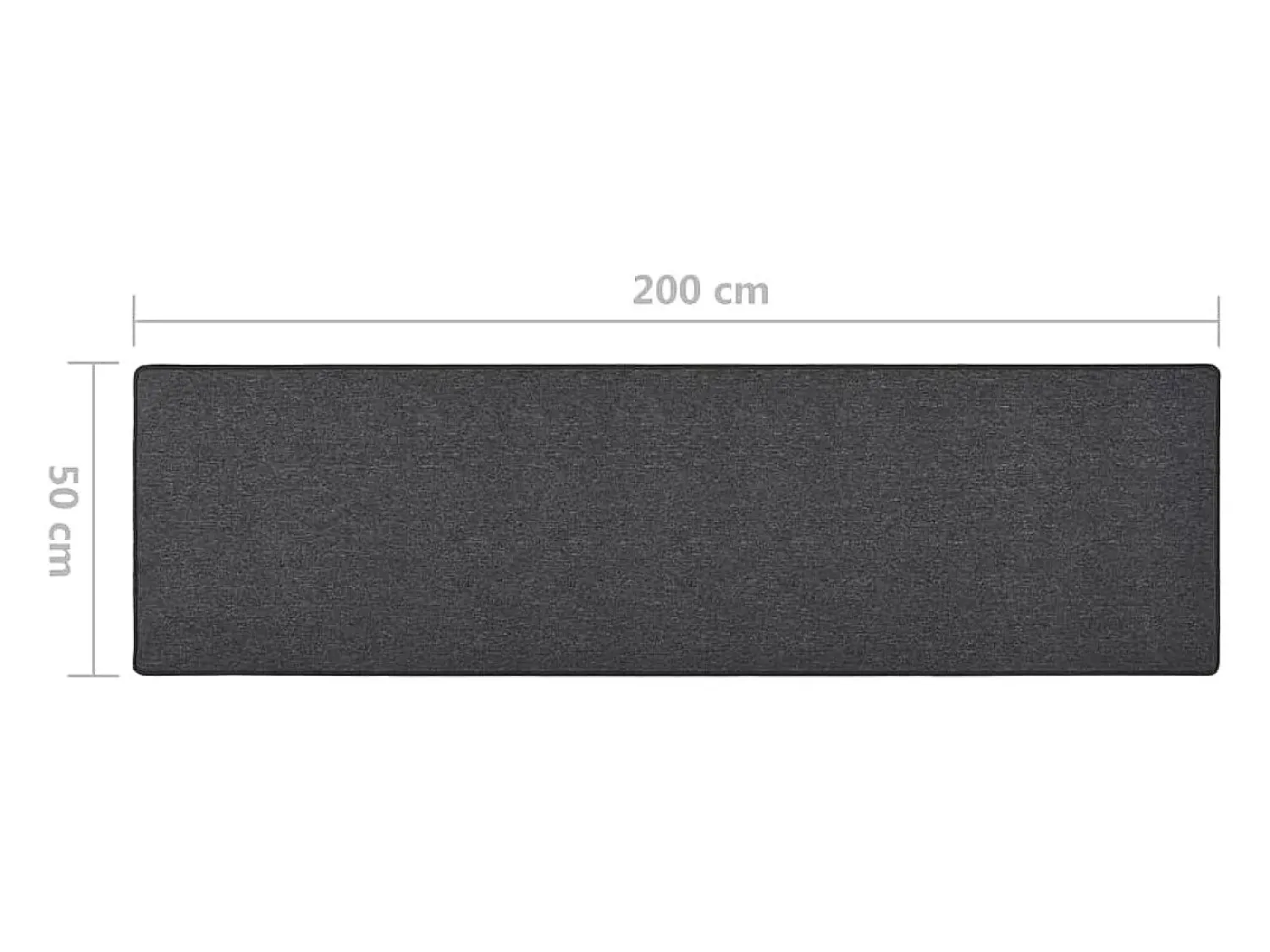 Garden Furniture Pelle Alfombra de pasillo 50x200 cm Gris antracita