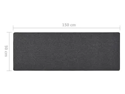 Outlet Garden Furniture Pelle Alfombra de pasillo 50x150 cm Gris antracita