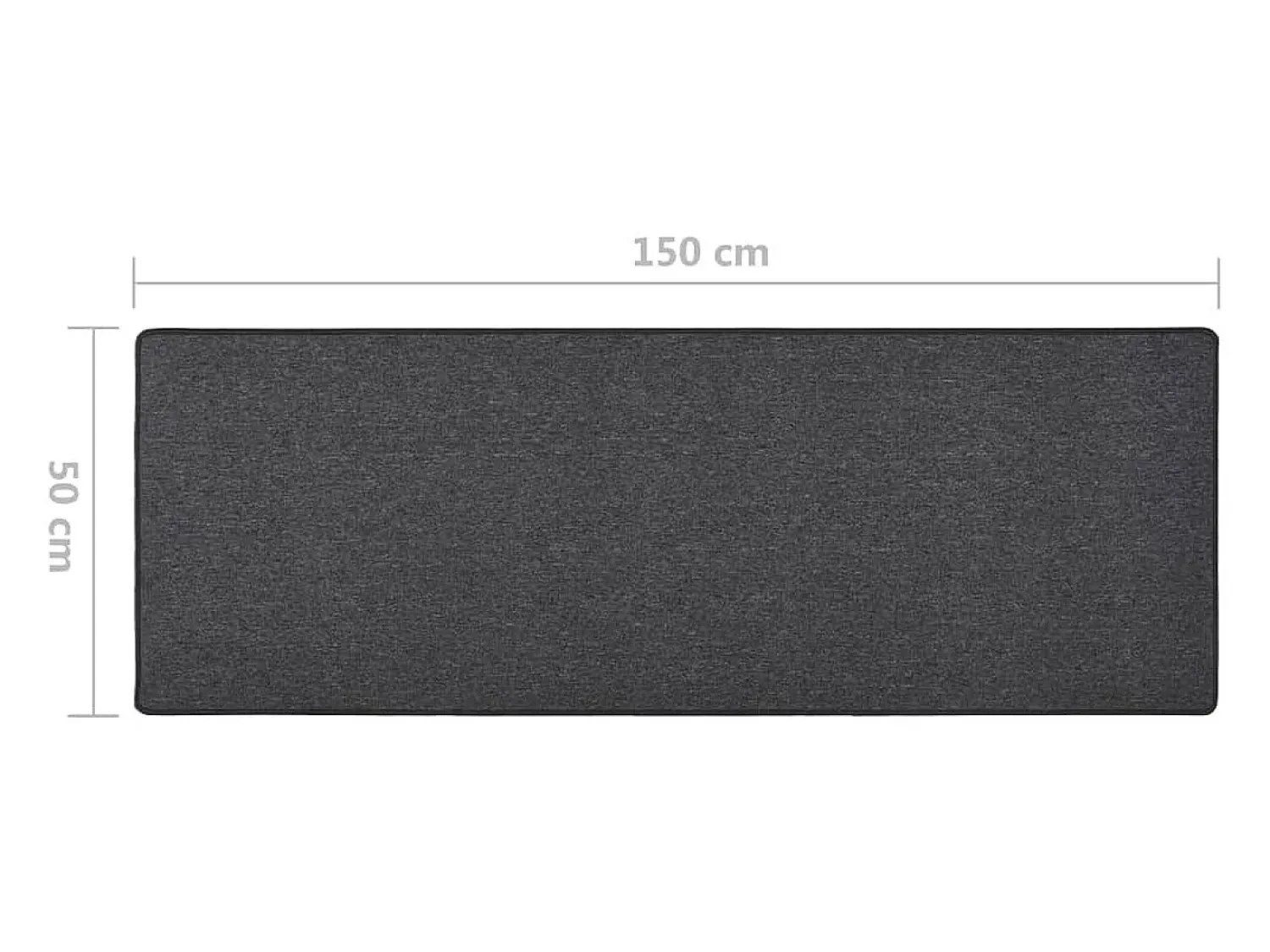 Outlet Garden Furniture Pelle Alfombra de pasillo 50x150 cm Gris antracita