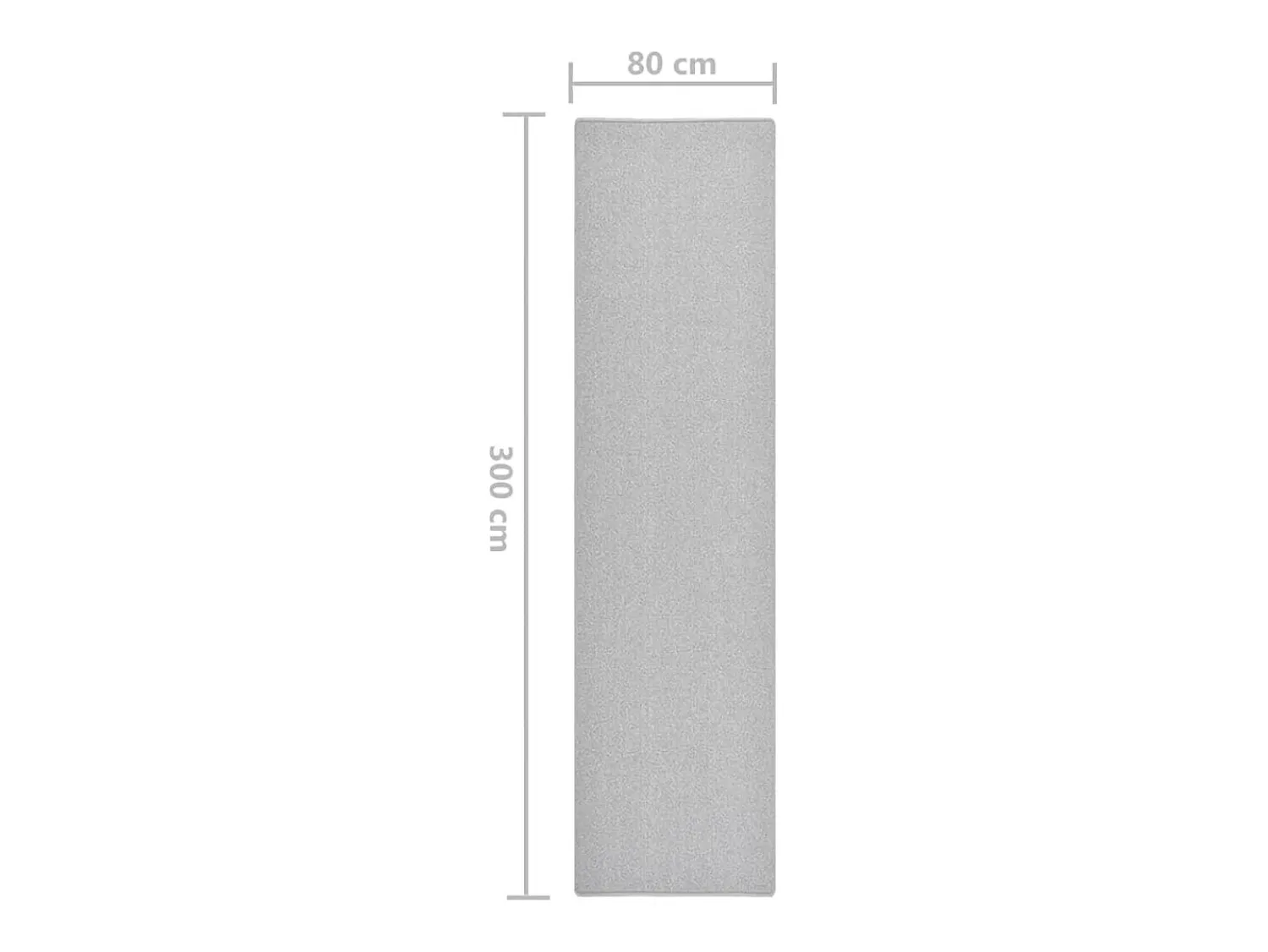 Best Garden Furniture Pelle Alfombra de pasillo 80x300 cm Gris claro