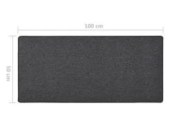 Garden Furniture Alfombra De Pasillo^Pelle Alfombra de pasillo 50x100 cm Gris antracita