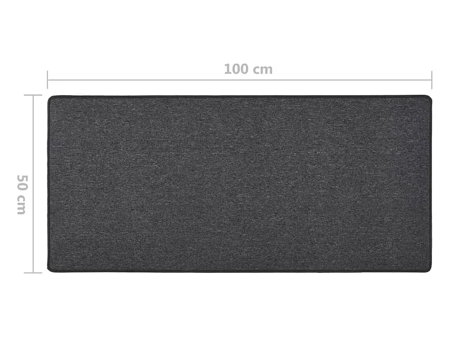 Garden Furniture Alfombra De Pasillo^Pelle Alfombra de pasillo 50x100 cm Gris antracita