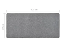 Garden Furniture Alfombra De Pasillo^Pelle Alfombra de pasillo oscuro 50x100 cm Gris