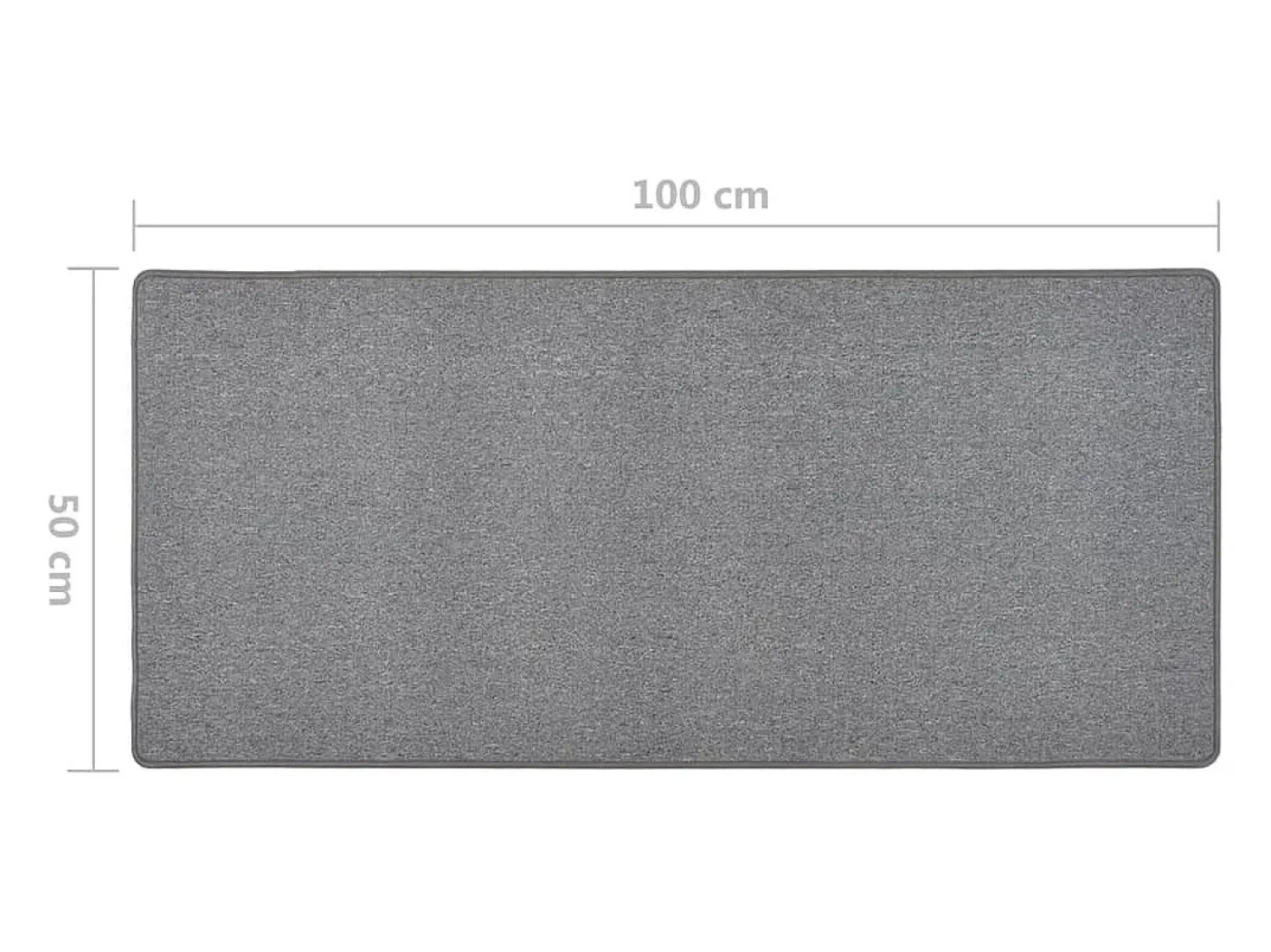 Garden Furniture Alfombra De Pasillo^Pelle Alfombra de pasillo oscuro 50x100 cm Gris