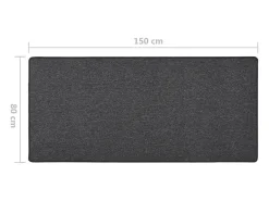 Pelle Alfombra de pasillo gris antracita 80x150 cm