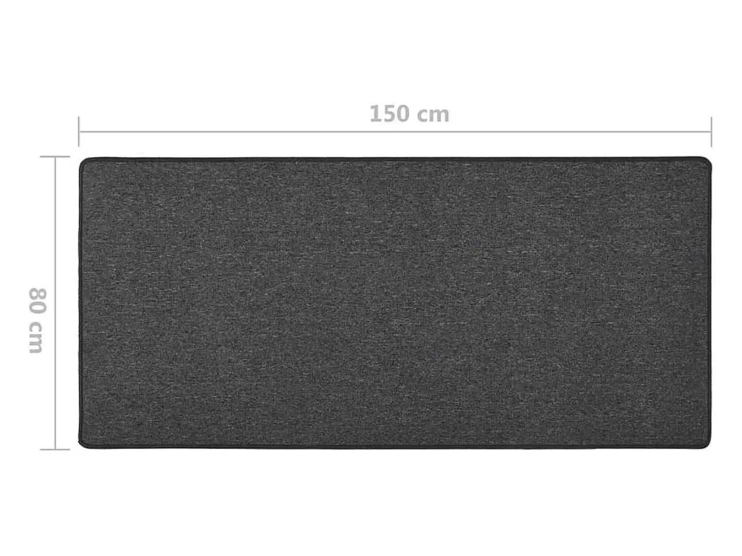 Pelle Alfombra de pasillo gris antracita 80x150 cm