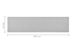 Pelle Alfombra de pasillo gris claro 50x200 cm