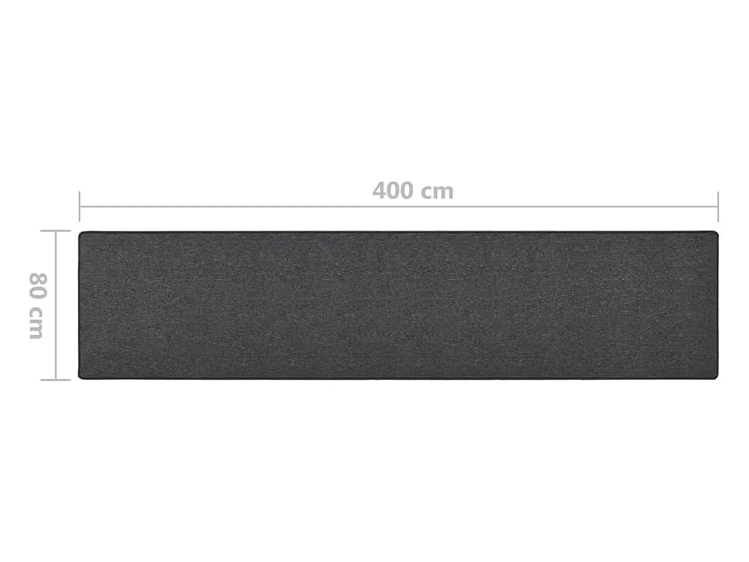 Garden Furniture Alfombra De Pasillo^Pelle Alfombra de pasillo 80x400 cm Gris antracita
