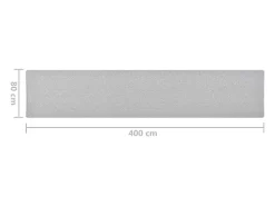 Pelle Alfombra de pasillo gris claro 80x400 cm