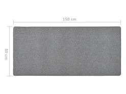 Garden Furniture Alfombra De Pasillo^Pelle Alfombra de pasillo oscuro 80x150 cm Gris