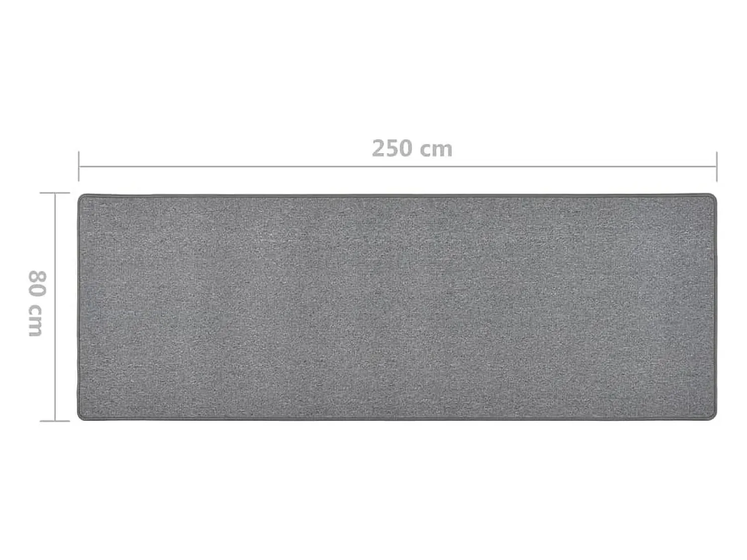 Garden Furniture Alfombra De Pasillo^Pelle Alfombra de pasillo oscuro 80x250 cm Gris