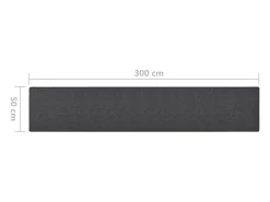 Pelle Alfombra de pasillo gris antracita 50x300 cm