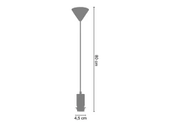 TOSEL Lámpara Suspendida^Pendel para Suspensión ,metal,AMARILLO,A80xD4,5xP4,5cm Amarillo claro