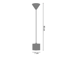 TOSEL Lámpara Suspendida^Pendel para Suspensión ,madera , ,A80xD7xP7cm Rosa