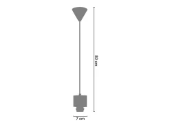TOSEL Lámpara Suspendida^Pendel para Suspensión ,madera, ,A80xD7xP7cm Gris